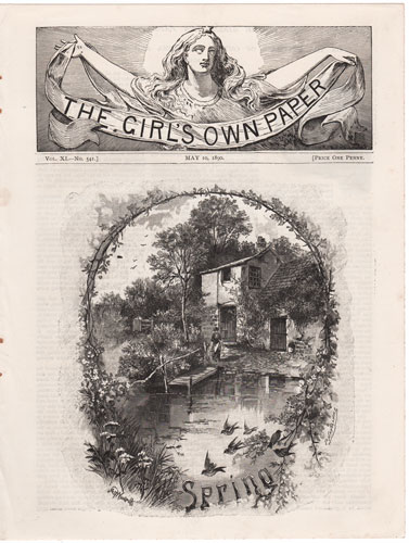 Original antique engraving from The Girl's Own Paper 1888-1890